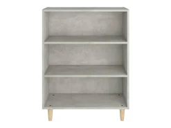 Aparador buffet cómoda mueble mueble de almacenaje organizador cocina salón salón 69,5 x 32,5 x 90 cm madera contrachapada gris 02_0032003