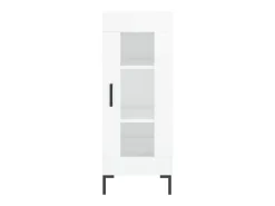 Aparador buffet cómoda mueble mueble de almacenaje organizador cocina salón brillante 34,5 x 34 x 90 cm madera contrachapada blanco 02_0030632