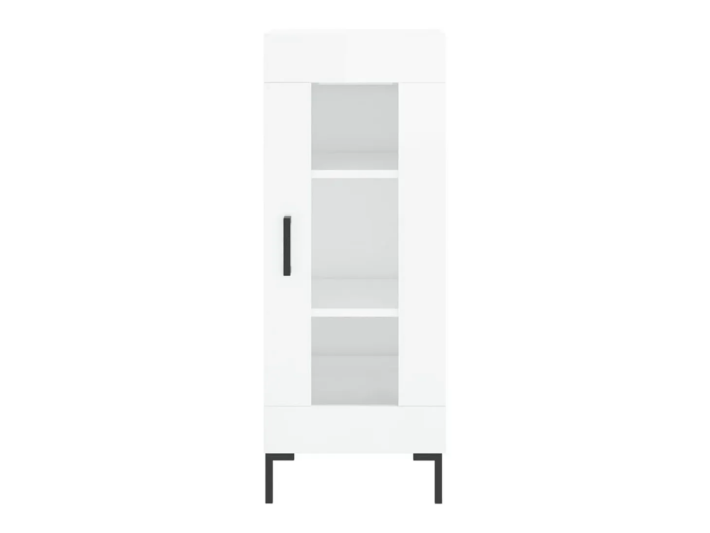 Aparador buffet cómoda mueble mueble de almacenaje organizador cocina salón brillante 34,5 x 34 x 90 cm madera contrachapada blanco 02_0030632