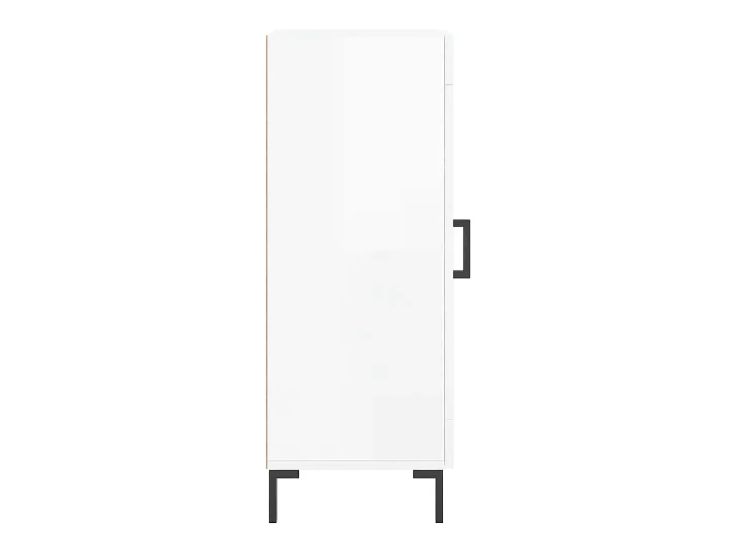Aparador buffet cómoda mueble mueble de almacenaje organizador cocina salón brillante 34,5 x 34 x 90 cm madera contrachapada blanco 02_0030632