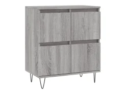 Aparador buffet cómoda mueble unidad de almacenamiento organizador cocina salón salón 3 piezas madera contrachapada Sonoma gris 02_0037189