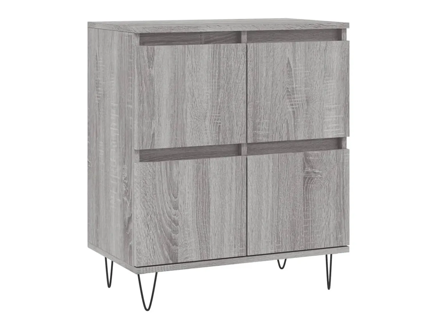 Aparador buffet cómoda mueble unidad de almacenamiento organizador cocina salón salón 3 piezas madera contrachapada Sonoma gris 02_0037189
