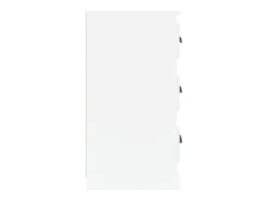 Aparador buffet cómoda mueble almacenaje organizador cocina salón salón juego de 2 madera contrachapada blanco brillante 02_0036719