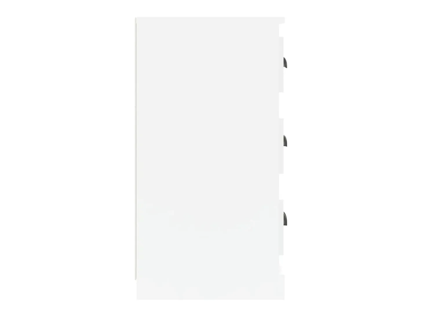 Aparador buffet cómoda mueble almacenaje organizador cocina salón salón juego de 2 madera contrachapada blanco brillante 02_0036719