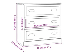 Aparador buffet cómoda mueble almacenaje organizador cocina salón salón juego de 2 madera contrachapada blanco brillante 02_0036719