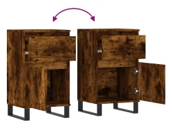 Aparador buffet cómoda mueble mueble de almacenaje organizador cocina salón salón 40 x 35 x 70 cm madera contrachapada marrón 02_0030937