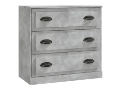 Aparador buffet cómoda mueble almacenaje organizador cocina salón salón juego de 2 madera contrachapada gris 02_0036880