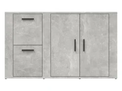 Aparador buffet cómoda mueble mueble de almacenaje organizador cocina salón salón 100 x 33 x 59,5 cm madera contrachapada gris 02_0031821
