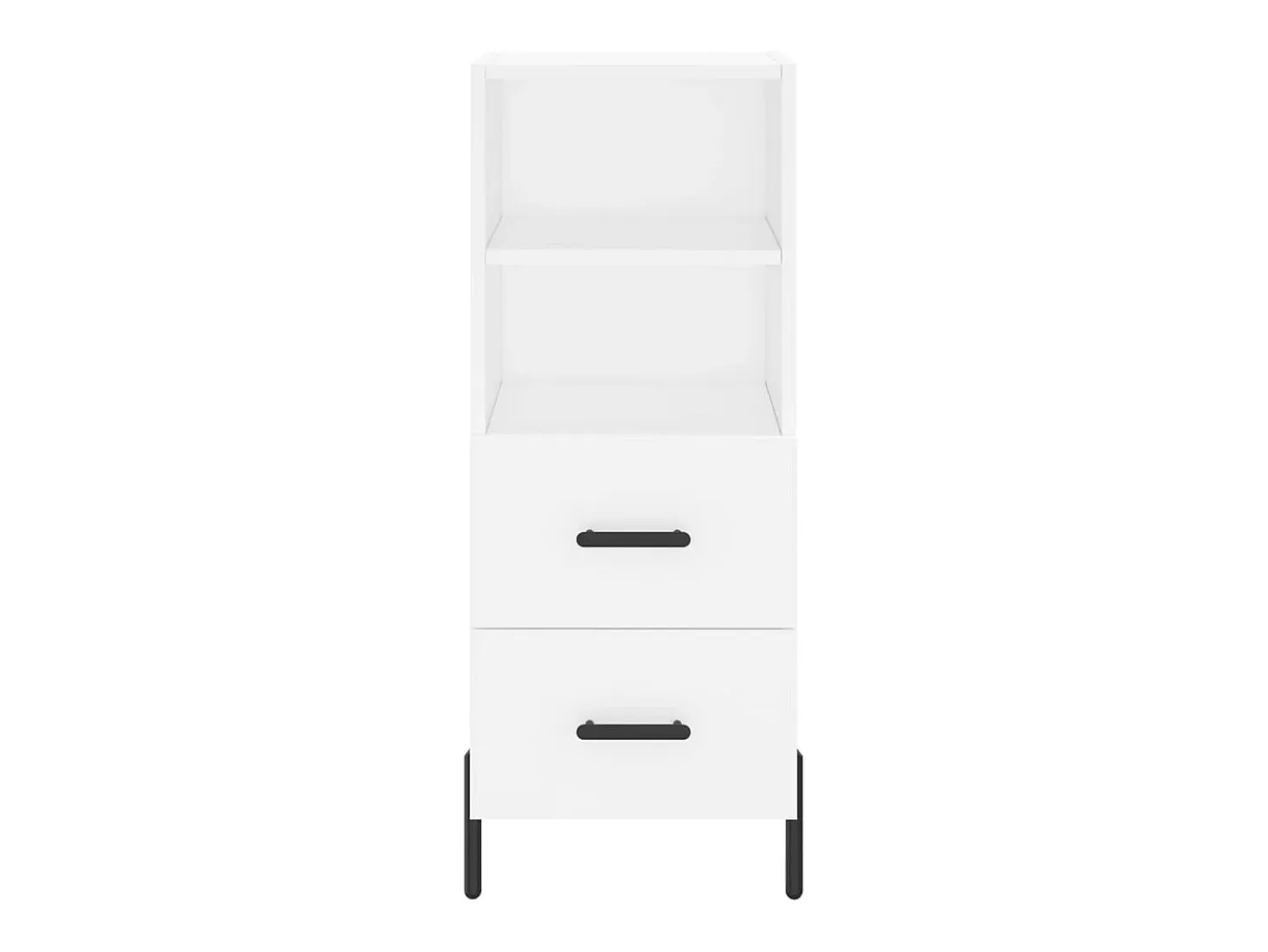 Aparador buffet cómoda mueble mueble de almacenaje organizador cocina salón salón 34,5 x 34 x 90 cm madera contrachapada blanco 02_0030269