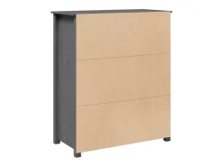 Aparador buffet cómoda mueble almacenaje organizador cocina salón salón 83 x 41,5 x 100 cm madera maciza de pino gris 02_0031808