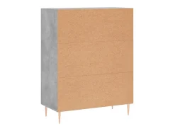 Aparador buffet cómoda mueble mueble de almacenaje organizador cocina salón salón 69,5 x 34 x 90 cm madera contrachapada gris 02_0032072