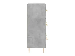Aparador buffet cómoda mueble mueble de almacenaje organizador cocina salón salón 69,5 x 34 x 90 cm madera contrachapada gris 02_0032072