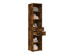 Aparador buffet cómoda mueble mueble de almacenaje organizador cocina salón salón alto 40 x 42,5 x 185 cm madera contrachapada marrón 02_0033358