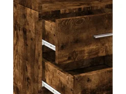 Aparador buffet cómoda mueble mueble de almacenaje organizador cocina salón salón alto 40 x 42,5 x 185 cm madera contrachapada marrón 02_0033358