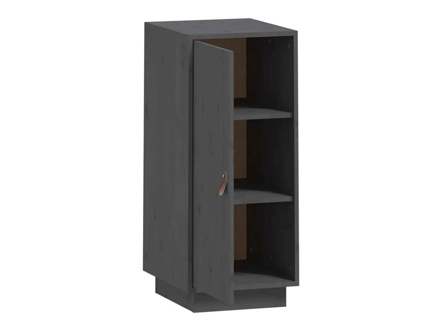 Aparador buffet cómoda mueble almacenaje organizador cocina salón salón 34 x 40 x 75 cm madera maciza de pino gris 02_0031786