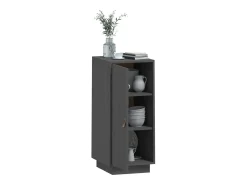 Aparador buffet cómoda mueble almacenaje organizador cocina salón salón 34 x 40 x 75 cm madera maciza de pino gris 02_0031786