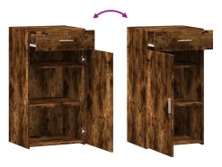 Aparador buffet cómoda mueble mueble de almacenaje organizador cocina salón salón 50 x 42,5 x 93 cm madera contrachapada marrón 02_0030952
