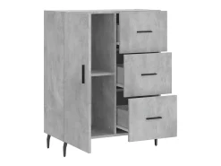 Aparador buffet cómoda mueble almacenaje organizador cocina salón salón 69,5 x 34 x 90 cm madera contrachapada gris 02_0032036