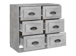 Aparador buffet cómoda mueble mueble de almacenaje organizador cocina salón salón 70 x 35,5 x 67,5 cm madera contrachapada gris 02_0032083