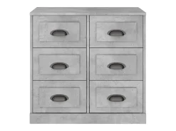 Aparador buffet cómoda mueble mueble de almacenaje organizador cocina salón salón 70 x 35,5 x 67,5 cm madera contrachapada gris 02_0032083