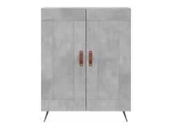 Aparador buffet cómoda mueble mueble de almacenaje organizador cocina salón salón 69,5 x 34 x 90 cm madera contrachapada gris 02_0032050