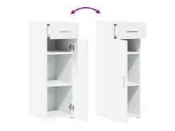 Aparador buffet cómoda mueble mueble de almacenamiento organizador cocina salón salón 30 x 42,5 x 93 cm madera contrachapada blanco 02_0030226