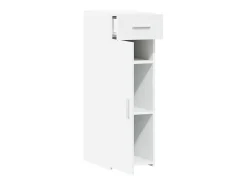 Aparador buffet cómoda mueble mueble de almacenamiento organizador cocina salón salón 30 x 42,5 x 93 cm madera contrachapada blanco 02_0030226