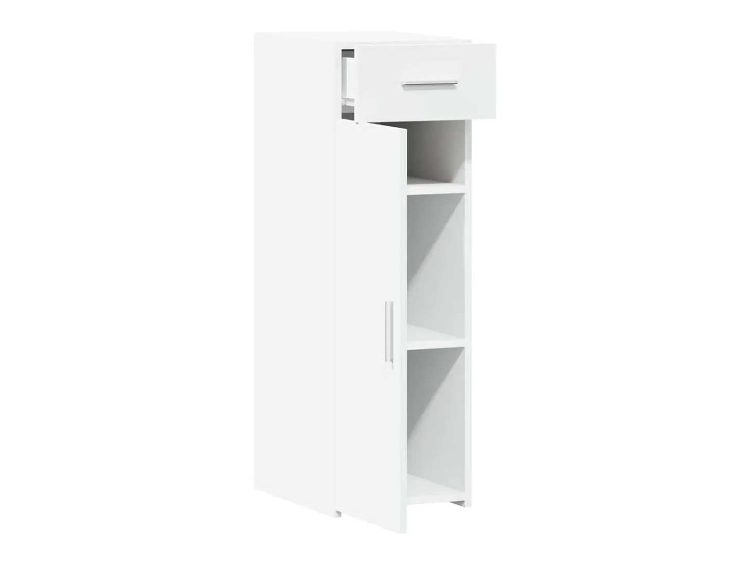 Aparador buffet cómoda mueble mueble de almacenamiento organizador cocina salón salón 30 x 42,5 x 93 cm madera contrachapada blanco 02_0030226