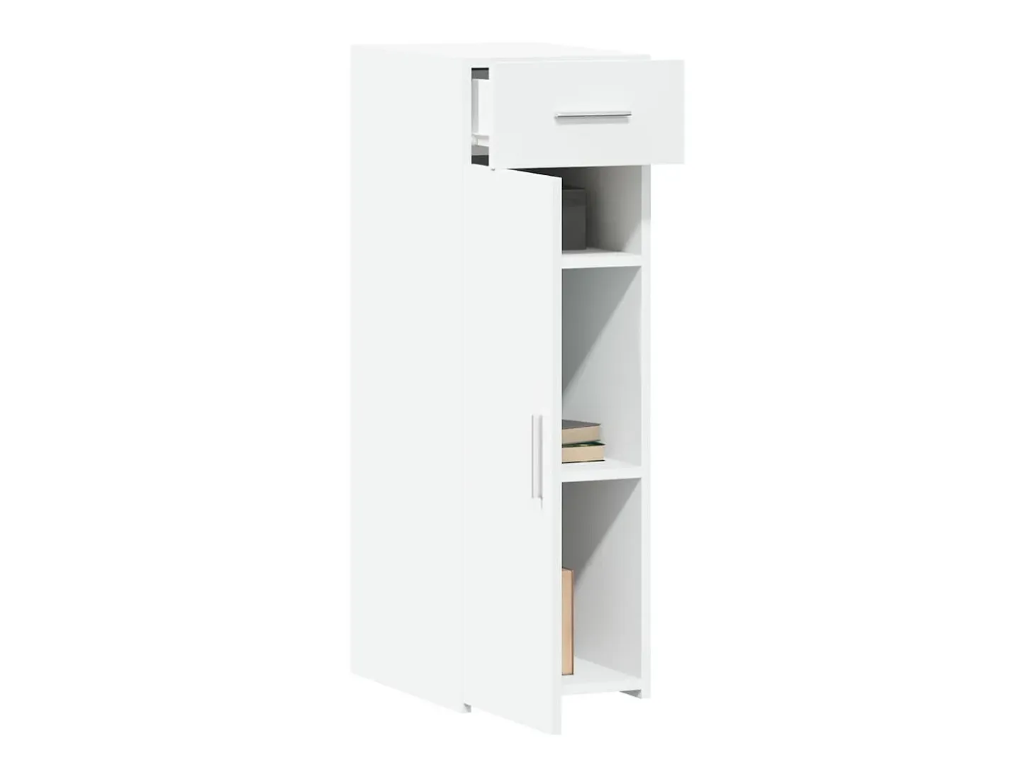 Aparador buffet cómoda mueble mueble de almacenamiento organizador cocina salón salón 30 x 42,5 x 93 cm madera contrachapada blanco 02_0030226