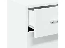 Aparador buffet cómoda mueble mueble de almacenamiento organizador cocina salón salón 30 x 42,5 x 93 cm madera contrachapada blanco 02_0030226