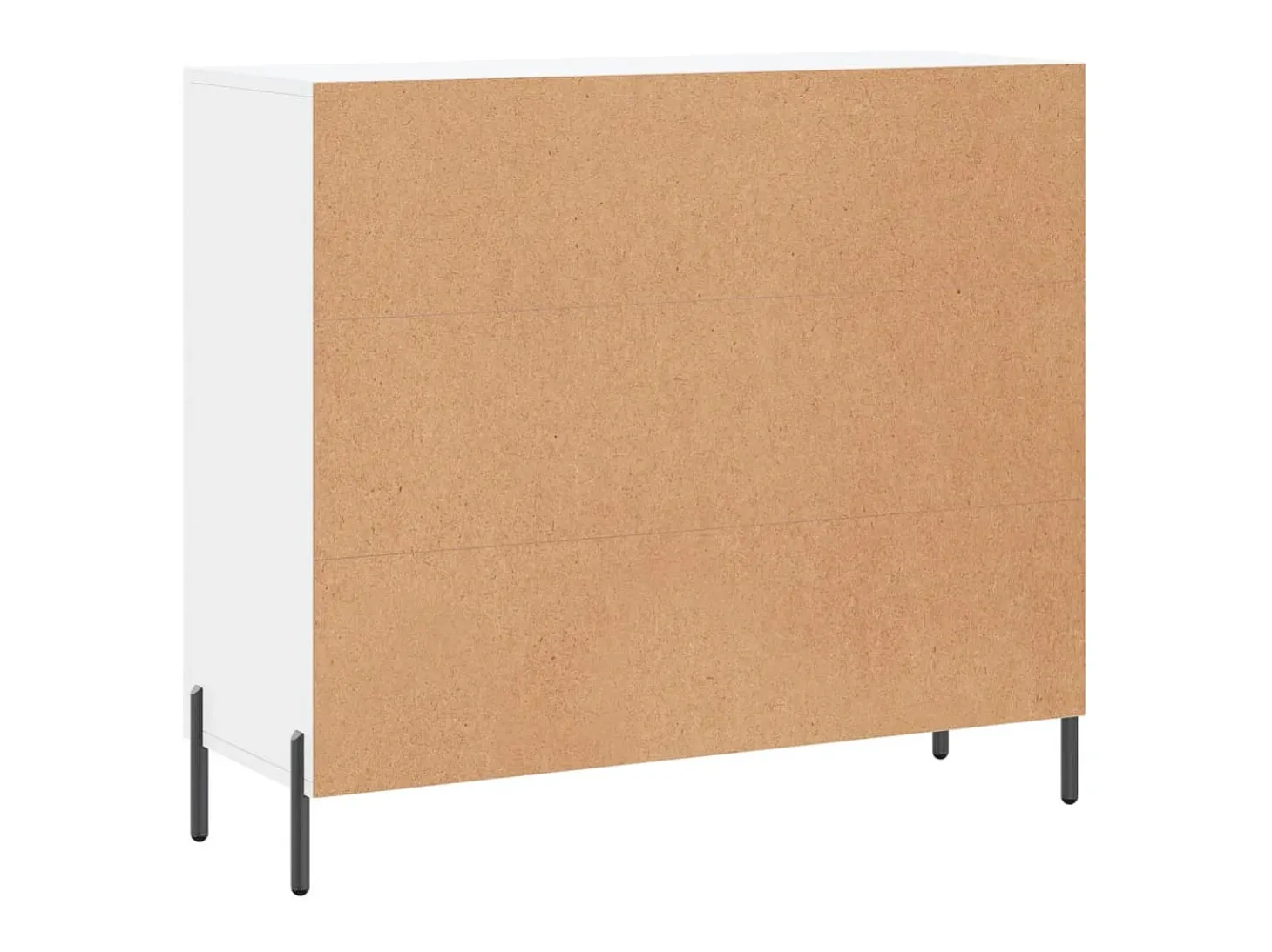 Aparador buffet cómoda mueble almacenaje organizador cocina salón salón 90 x 34 x 80 cm madera contrachapada blanco 02_0030534