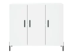 Aparador buffet cómoda mueble almacenaje organizador cocina salón salón 90 x 34 x 80 cm madera contrachapada blanco 02_0030534