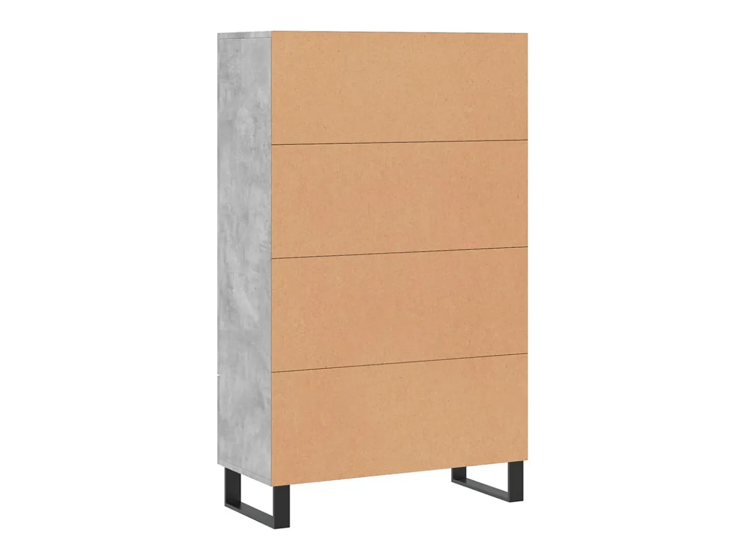 Aparador buffet cómoda mueble mueble de almacenaje organizador cocina salón salón alto 69,5 x 31 x 115 cm madera contrachapada gris 02_0034460