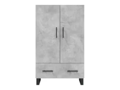 Aparador buffet cómoda mueble mueble de almacenaje organizador cocina salón salón alto 69,5 x 31 x 115 cm madera contrachapada gris 02_0034460