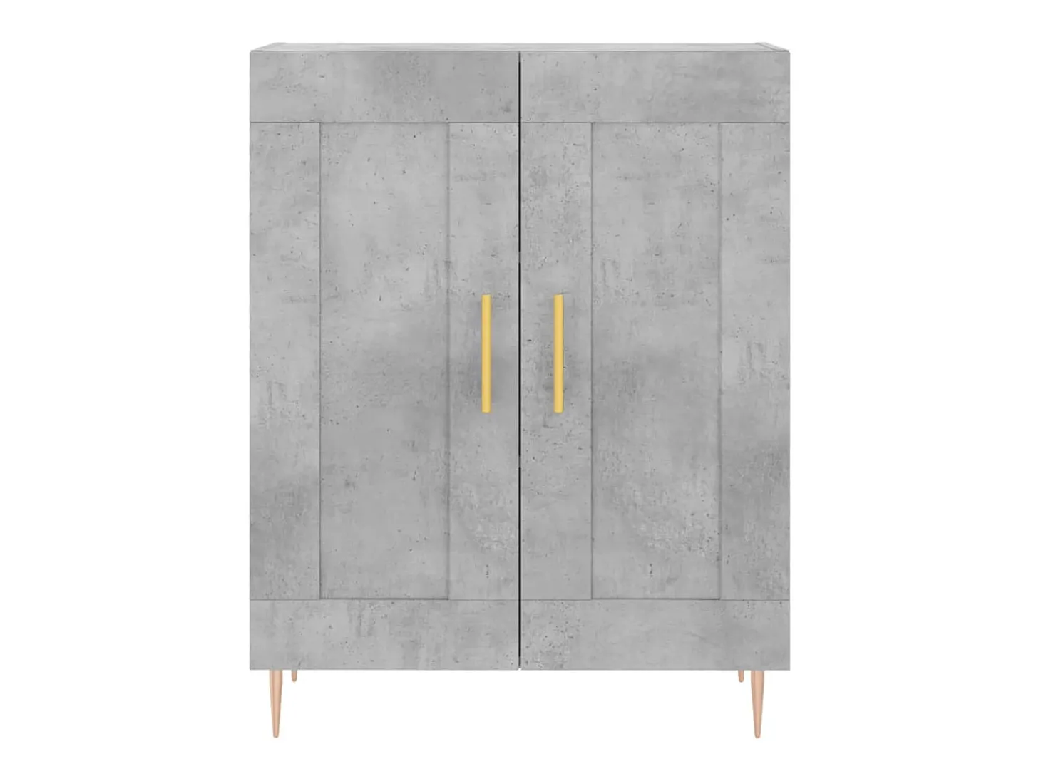 Aparador buffet cómoda mueble mueble de almacenamiento organizador cocina salón salón alto 69,5 x 34 x 180 cm madera contrachapada gris 02_0034681