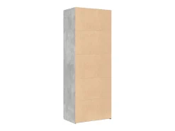 Aparador buffet cómoda mueble mueble de almacenamiento organizador cocina salón salón alto 70 x 42,5 x 185 cm madera contrachapada gris 02_0034718