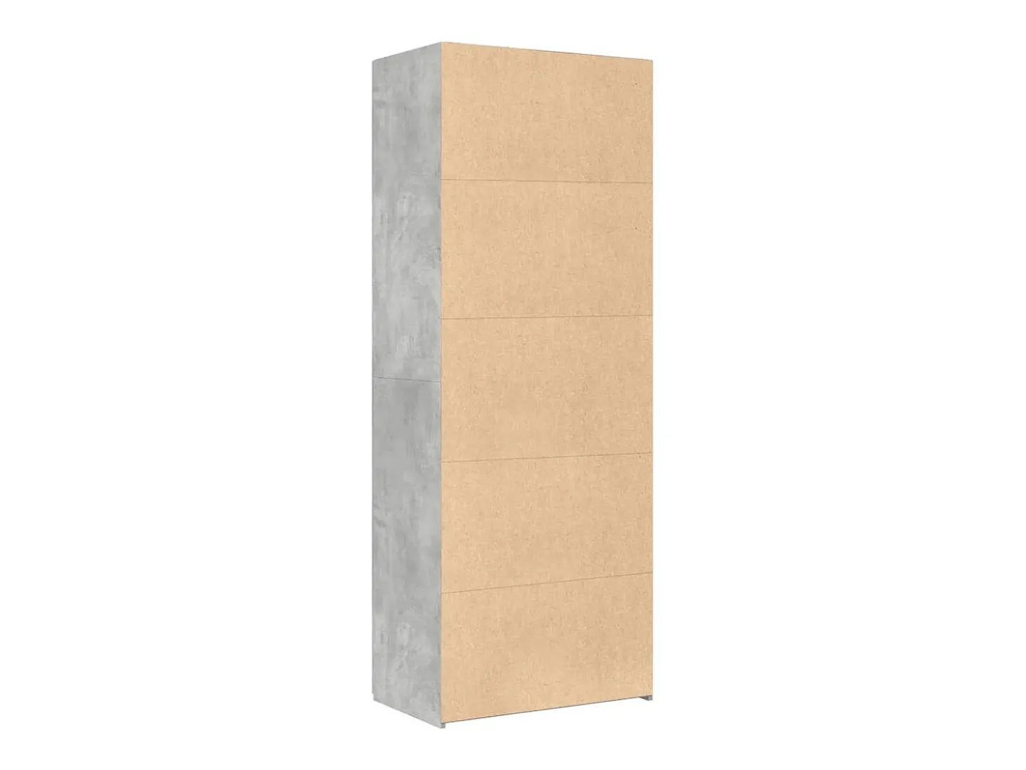 Aparador buffet cómoda mueble mueble de almacenamiento organizador cocina salón salón alto 70 x 42,5 x 185 cm madera contrachapada gris 02_0034718
