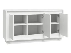 Aparador buffet cómoda mueble mueble de almacenaje organizador cocina salón salón 102 x 35 x 55 cm madera contrachapada blanco 02_0030174