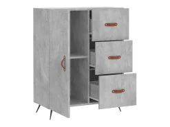 Aparador buffet cómoda mueble mueble de almacenaje organizador cocina salón salón 69,5 x 34 x 90 cm madera contrachapada gris 02_0032048