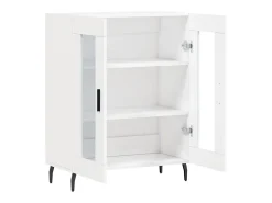 Aparador buffet cómoda mueble mueble de almacenaje organizador cocina salón salón 69,5 x 34 x 90 cm madera contrachapada blanco 02_0030446