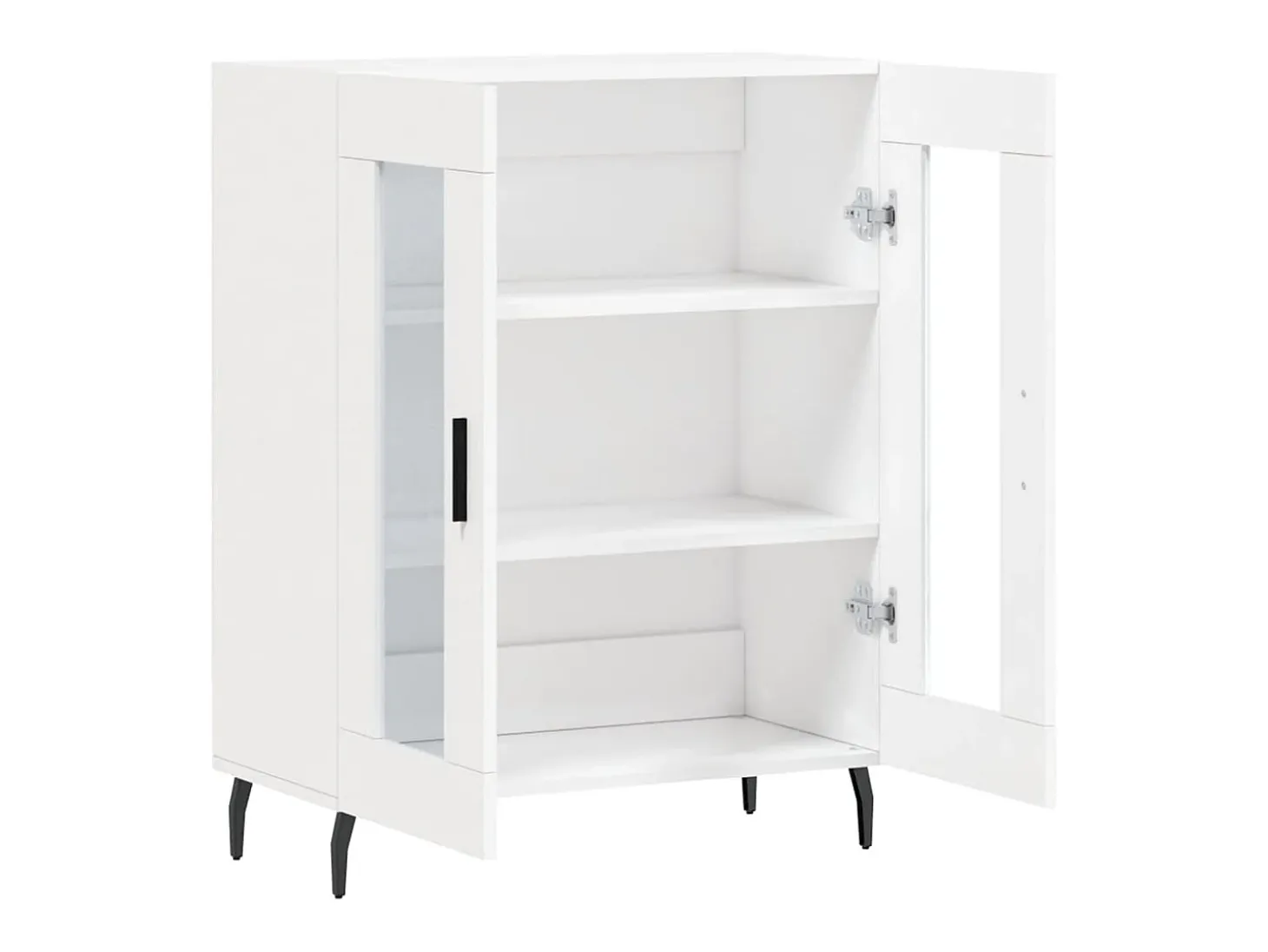 Aparador buffet cómoda mueble mueble de almacenaje organizador cocina salón salón 69,5 x 34 x 90 cm madera contrachapada blanco 02_0030446