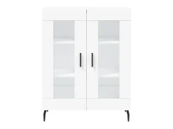 Aparador buffet cómoda mueble mueble de almacenaje organizador cocina salón salón 69,5 x 34 x 90 cm madera contrachapada blanco 02_0030446