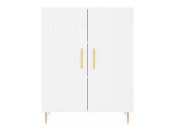 Aparador buffet cómoda mueble mueble de almacenaje organizador cocina salón salón 69,5 x 34 x 90 cm madera contrachapada blanco 02_0030458