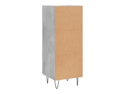 Aparador buffet cómoda mueble mueble de almacenaje organizador cocina salón salón 34,5 x 34 x 90 cm madera contrachapada gris 02_0031912