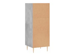 Aparador buffet cómoda mueble mueble de almacenaje organizador cocina salón salón 34,5 x 32,5 x 90 cm madera contrachapada gris 02_0031867