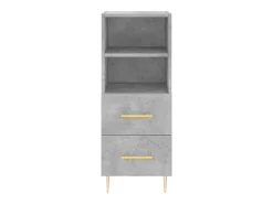 Aparador buffet cómoda mueble mueble de almacenaje organizador cocina salón salón 34,5 x 34 x 90 cm madera contrachapada gris 02_0031913