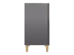 Aparador buffet cómoda mueble almacenaje organizador cocina salón brillante 57 x 35 x 70 cm madera contrachapada gris 02_0031816