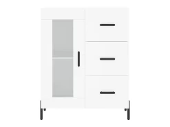 Aparador buffet cómoda mueble mueble de almacenaje organizador cocina salón salón 69,5 x 34 x 90 cm madera contrachapada blanco 02_0030417
