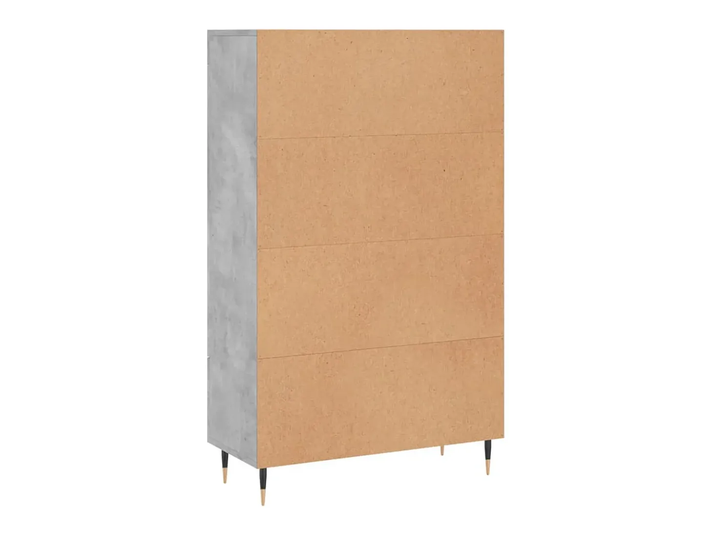 Aparador buffet cómoda mueble mueble de almacenaje organizador cocina salón salón alto 69,5 x 31 x 115 cm madera contrachapada gris 02_0034469
