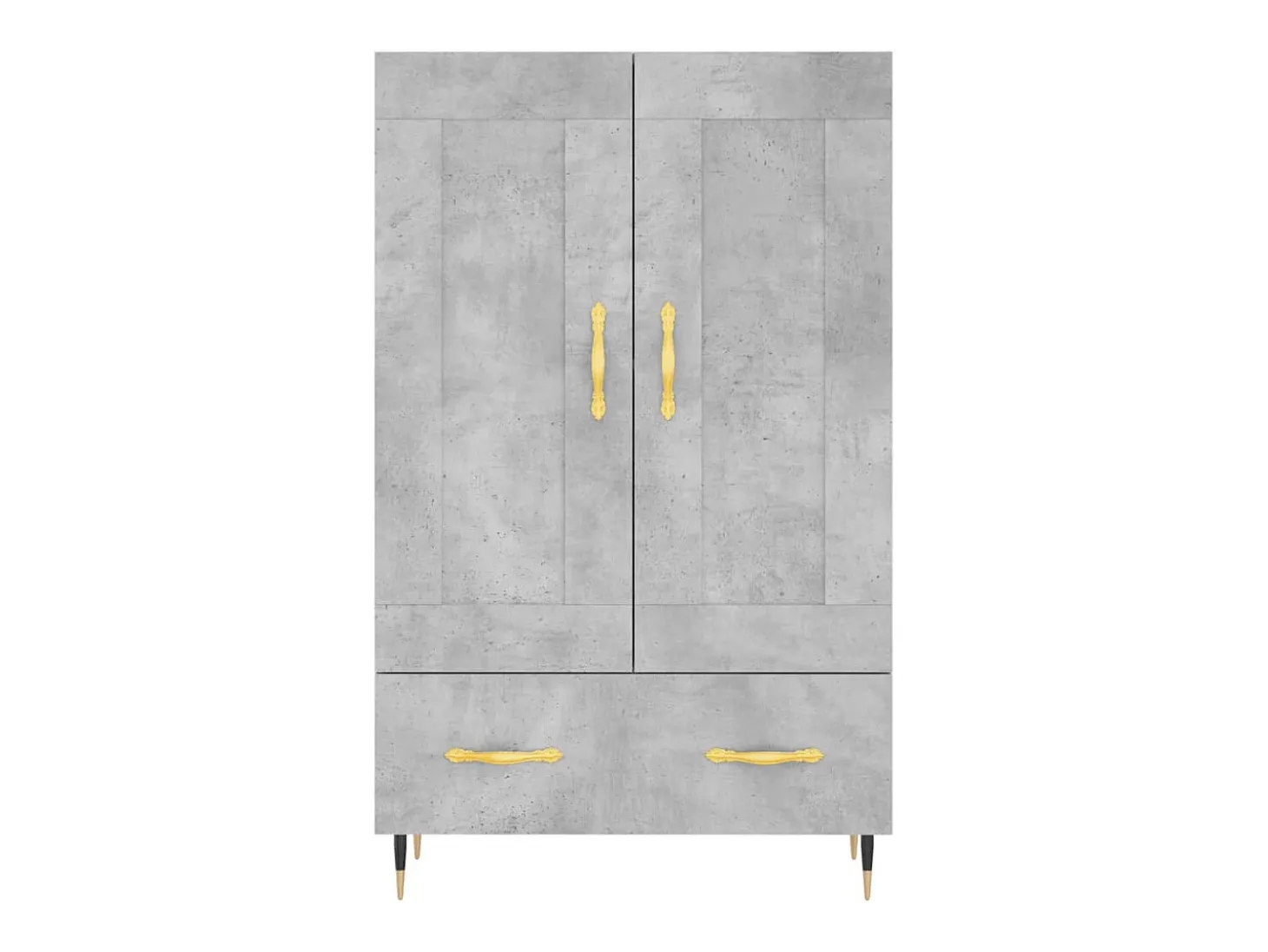 Aparador buffet cómoda mueble mueble de almacenaje organizador cocina salón salón alto 69,5 x 31 x 115 cm madera contrachapada gris 02_0034469